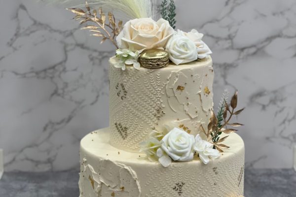 2 tier floral cake