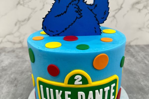 Cookie Monster Cake Fondant Cookie